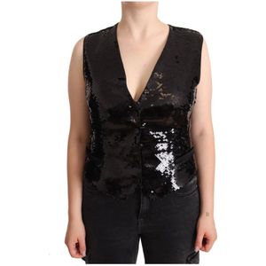 Dolce & Gabbana - Paillettenvest - Zwart