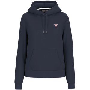 Guess, Dames, Sweatshirts & Hoodies, Blauw, Maat: XS Katoen,