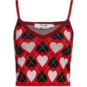 Msgm, Dames, Tops, Veelkleurig, Maat: L Viscose,