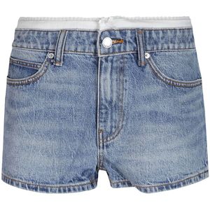 Alexander Wang, Dames, Korte broeken, Blauw, Maat: W26 Katoen,