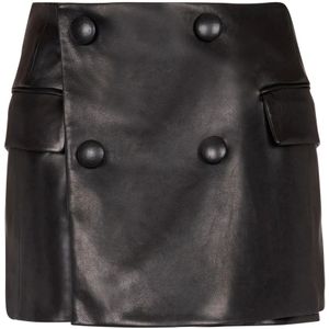 Balmain Lamsleren shorts , Black , Dames , Maat: XS