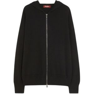 Max Mara Studio, Dames, Sweatshirts & Hoodies, Zwart, Maat: L Wol,