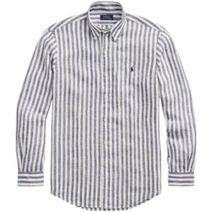 Polo Ralph Lauren - Overhemd - Navy - Wit - Linnen - Gestreept