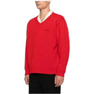 Bode, Heren, Truien, Rood, Maat: L Wol,