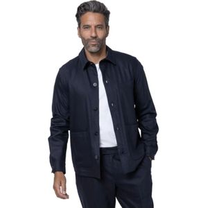 04651/ A trip in a bag, Heren, Overhemden, Blauw, Maat: S Flanel,