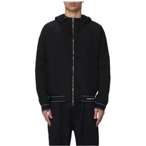 Emporio Armani, Heren, Sweatshirts & Hoodies, Zwart, Maat: M Synthetisch,