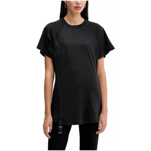 Hugo, Dames, Tops, Zwart, Maat: S Katoen,
