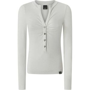 Pinko, Dames, Tops, Grijs, Maat: XS Viscose,