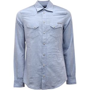 Dolce & Gabbana, Heren, Overhemden, Blauw, Maat: M