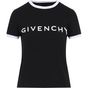 Givenchy - T-shirt - Zwart - Stretch-katoenen Jersey - Korte Mouwen