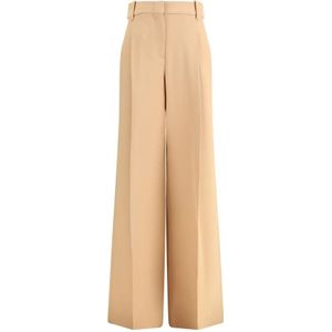 Ermanno Scervino, Dames, Broeken, Beige, Maat: S Zijde,