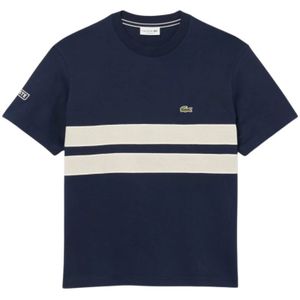 Lacoste, Heren, Tops, Blauw, Maat: XL Katoen,