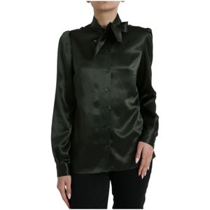 Dolce & Gabbana - Ascot Collar Blouse - Zwart - 100% Zijde