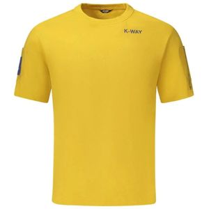 K-Way, Heren, Tops, Geel, Maat: M Katoen,