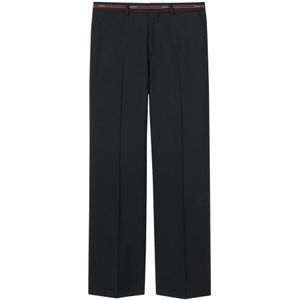 Gucci, Heren, Broeken, Blauw, Maat: S Wol,