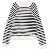 Semicouture - Y5WF12 - Gestreepte Trui - Wit - Casual - Polyester