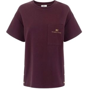 Elisabetta Franchi, Dames, Tops, Rood, Maat: L Katoen,