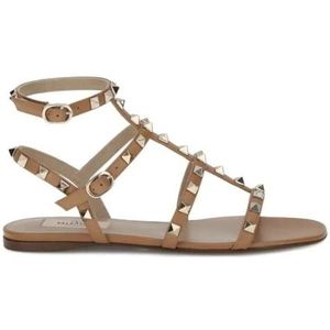 Valentino Garavani, Dames, Schoenen, Beige, Maat: 38 EU Leer,