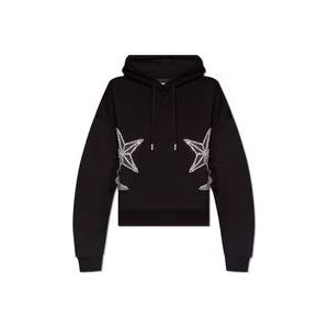 Dsquared2 Opgezette hoodie , Black , Dames , Maat: XS
