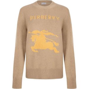 Burberry, Dames, Truien, Beige, Maat: M Wol,