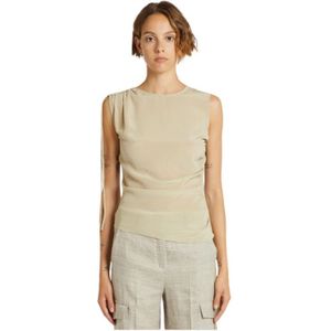 Marella, Dames, Tops, Beige, Maat: M Zijde,
