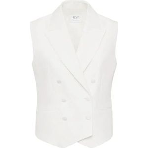 MVP wardrobe, Dames, Jassen, Wit, Maat: 2XS Zijde,
