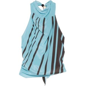 Sir., Dames, Tops, Blauw, Maat: M/L Zijde,