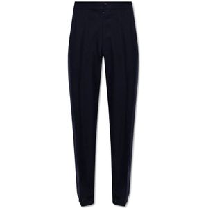 Maison Margiela, Heren, Broeken, Blauw, Maat: S Wol,