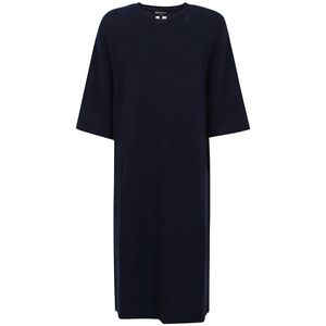 Emporio Armani, Dames, Jurken, Zwart, Maat: M Wol,