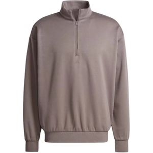 Adidas, Heren, Sweatshirts & Hoodies, Bruin, Maat: 2XL Poliester,