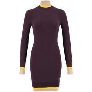 Fendi, Dames, Jurken, Paars, Maat: S Wol,