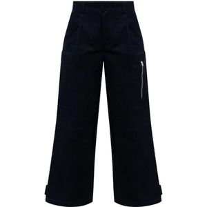 Ami Paris, Dames, Broeken, Blauw, Maat: S Katoen,