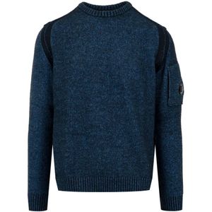C.p. Company, Heren, Sweatshirts & Hoodies, Blauw, Maat: S Leer,