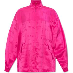 Balenciaga, Dames, Sweatshirts & Hoodies, Roze, Maat: 2XS Zijde,