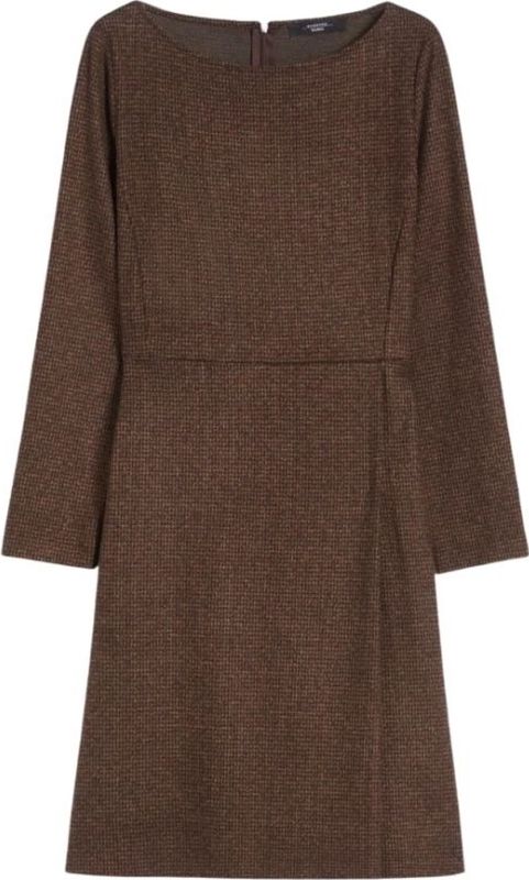 Weekend Max Mara - Midi Jurk - Bruin - Jacquard Viscose Jersey