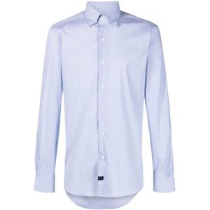 Fay, Heren, Overhemden, Blauw, Maat: S