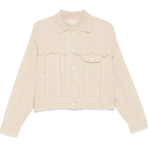 Kujten, Dames, Jassen, Beige, Maat: L Wol,