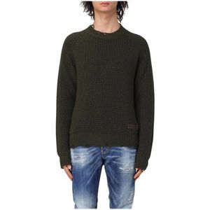 Dsquared2, Heren, Truien, Groen, Maat: XL Wol,