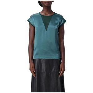 Pinko, Dames, Blouses & Shirts, Groen, Maat: M Poliester,