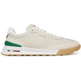Tommy Hilfiger - Sneakers - Beige - Suède - Vetersluiting - Logo met Patch