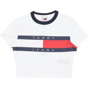 Tommy Hilfiger, Dames, Tops, Wit, Maat: S Katoen,