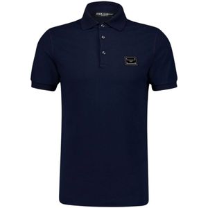 Dolce & Gabbana, Heren, Tops, Blauw, Maat: M Piqué,
