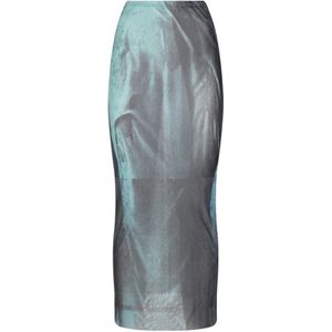 Jean Paul Gaultier, Dames, Rokken, Blauw, Maat: M Polyamide,