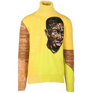 Dior, Heren, Truien, Geel, Maat: S Wol,