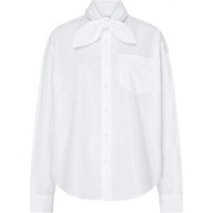 Ami Paris, Dames, Blouses & Shirts, Wit, Maat: M Katoen,