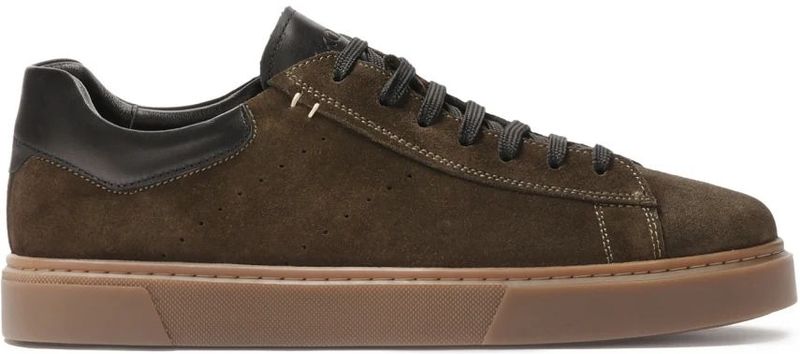 Kazar - Khaki Suède Sneakers - Heren - Bruin - 41 EU