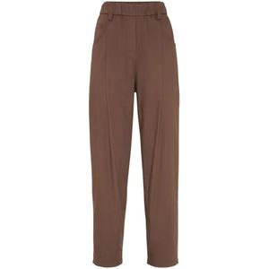 Brunello Cucinelli, Dames, Broeken, Bruin, Maat: M