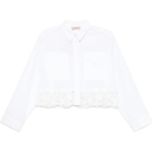 Twinset, Dames, Blouses & Shirts, Wit, Maat: M