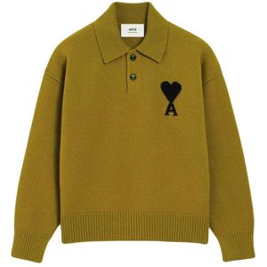 Ami Paris, Heren, Truien, Groen, Maat: XL Wol,