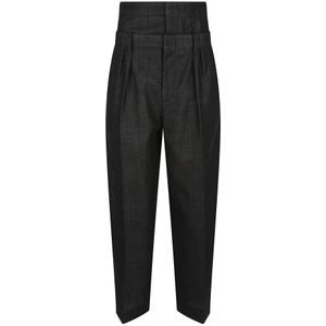 Victoria Beckham, Dames, Broeken, Zwart, Maat: XS Wol,